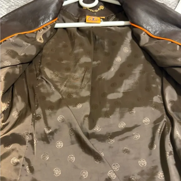 Tory Burch Dark Brown Leather Jacket - Picture 6 of 11